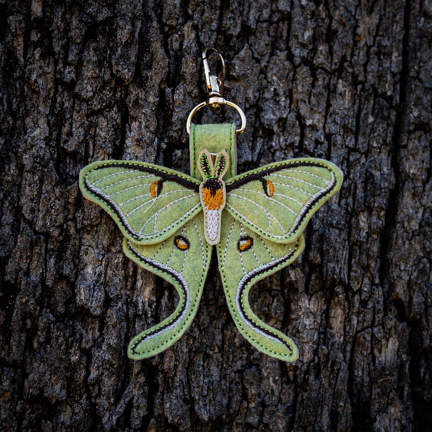 Luna Moth Keychain
