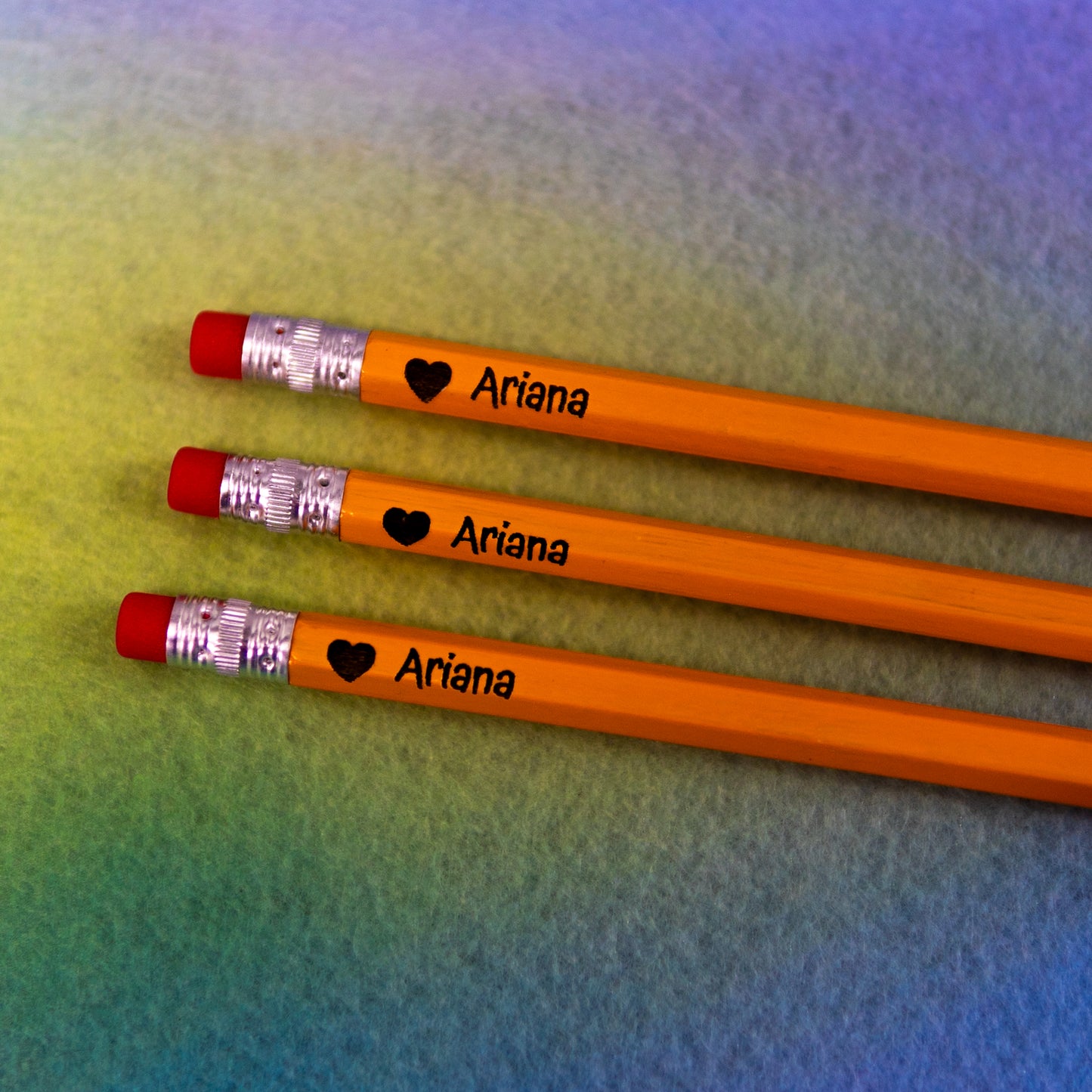 Custom Personalized Pastel Pencils or Ticonderoga for your kids or teacher gift Personalized name & shapes Set of 5