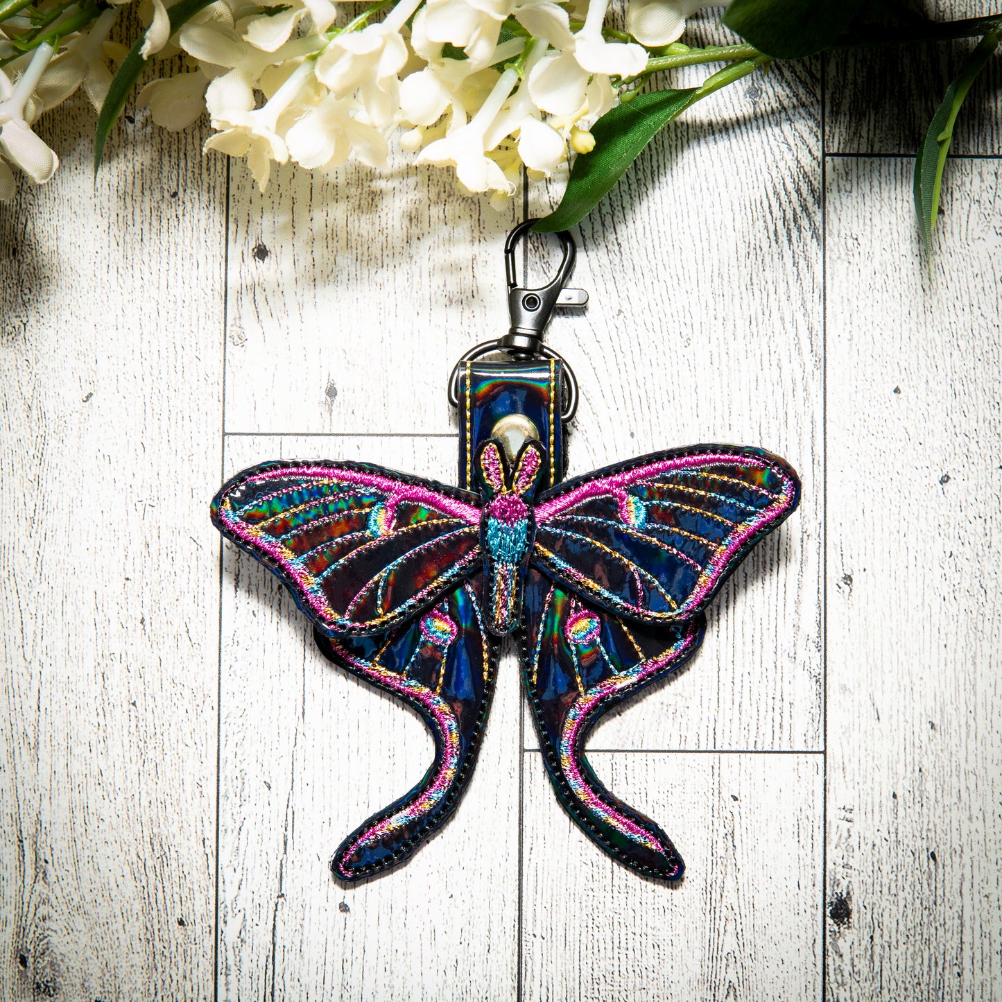 Luna Moth Keychain