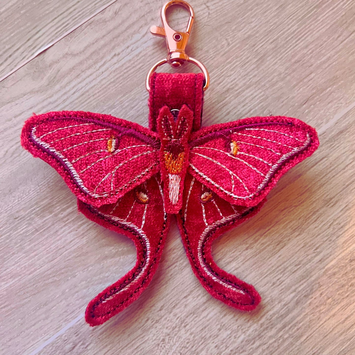 Luna Moth Keychain