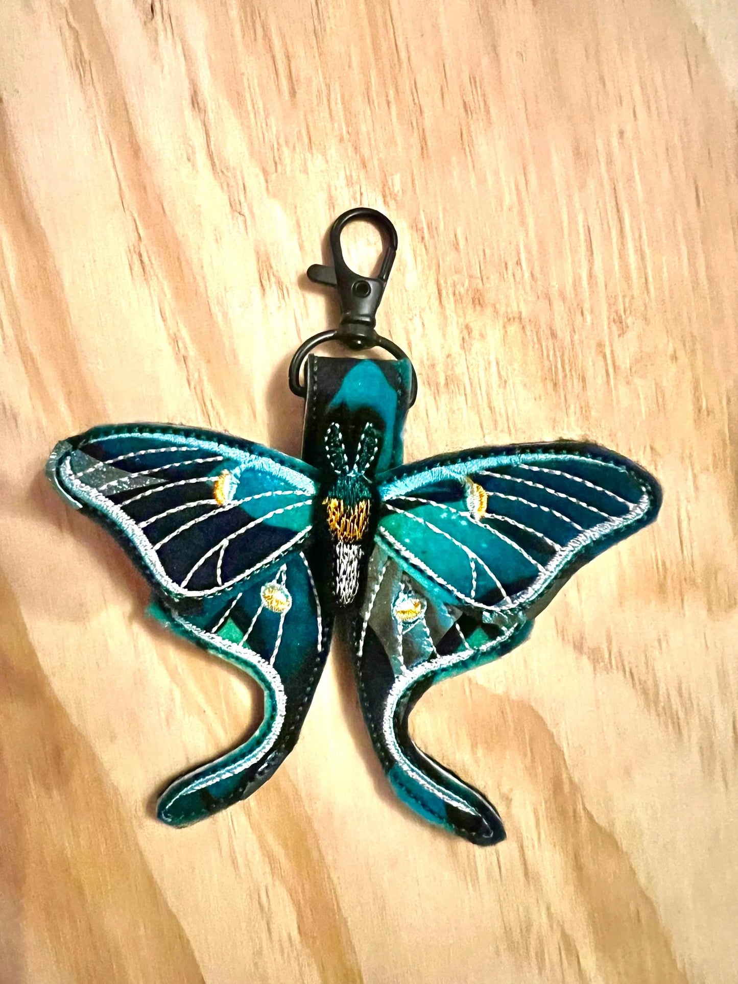 Luna Moth Keychain